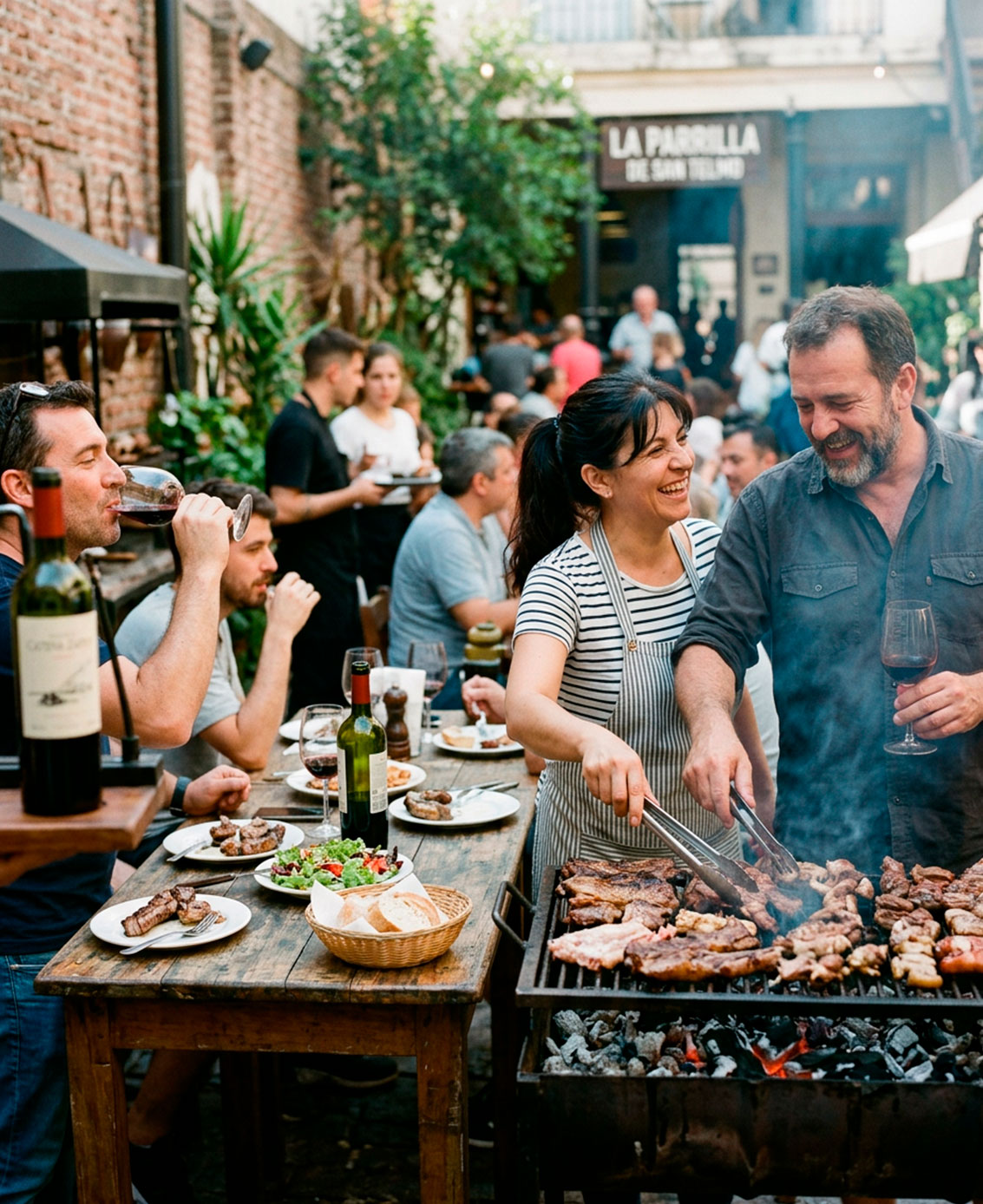 Asado de autor y cata de Malbec